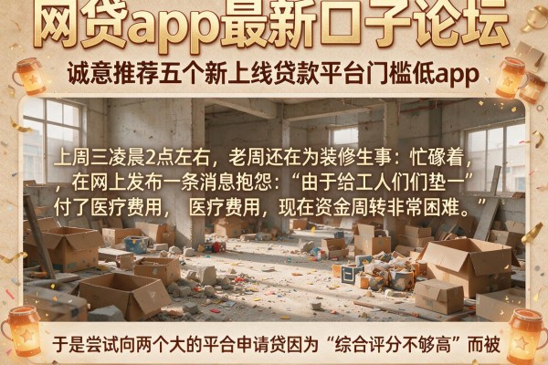 网贷app最新口子论坛，诚意推荐五个新上线贷款平台门槛低app