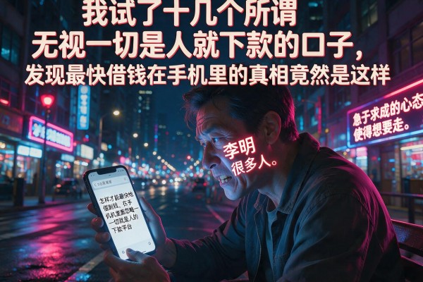 我试了十几个所谓无视一切是人就下款的口子，发现最快借钱在手机里的真相竟然是这样