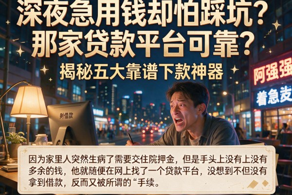 深夜急用钱却怕踩坑?那家贷款平台可靠?揭秘五大靠谱下款神器