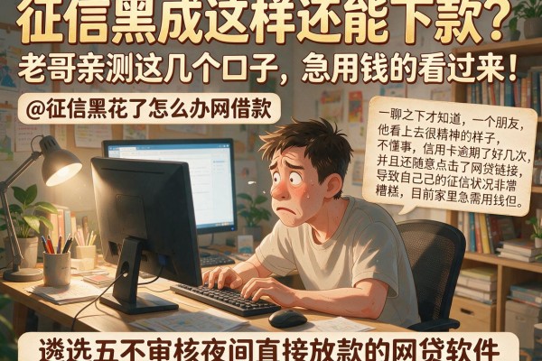 征信黑成这样还能下款？老哥亲测这几个口子，急用钱的看过来！@征信黑花了怎么办网借款，遴选五个不审核夜间直接放款的网贷软件