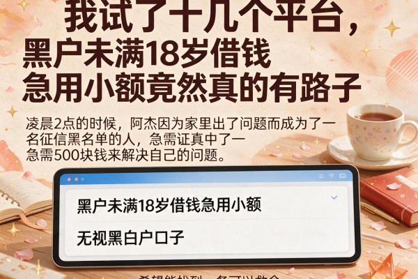 我试了十几个平台，发现黑户未满18岁借钱急用小额竟然真的有路子