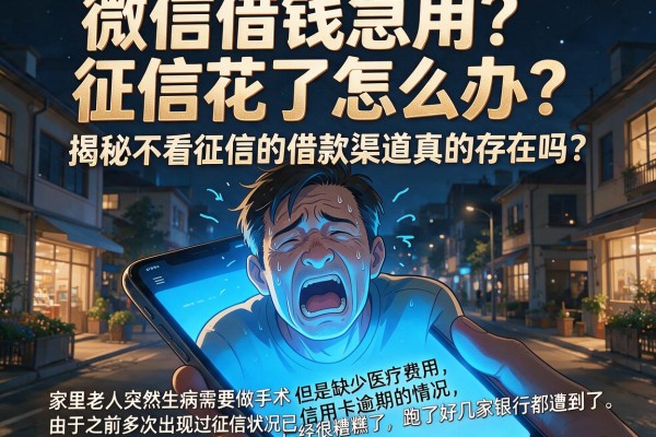 微信借钱急用？征信花了怎么办？揭秘不看征信的借款渠道真的存在吗？