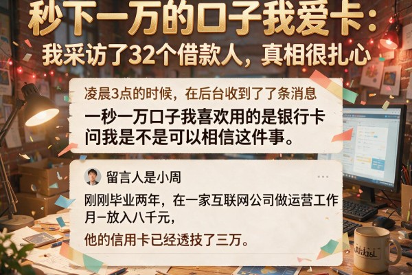 秒下一万的口子我爱卡：我采访了32个借款人，真相很扎心
