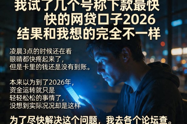 我试了几个号称下款最快的网贷口子2026,结果和我想的完全不一样
