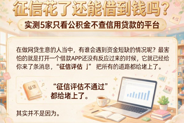 征信花了还能借到钱吗?实测5家只看公积金不查信用贷款的平台