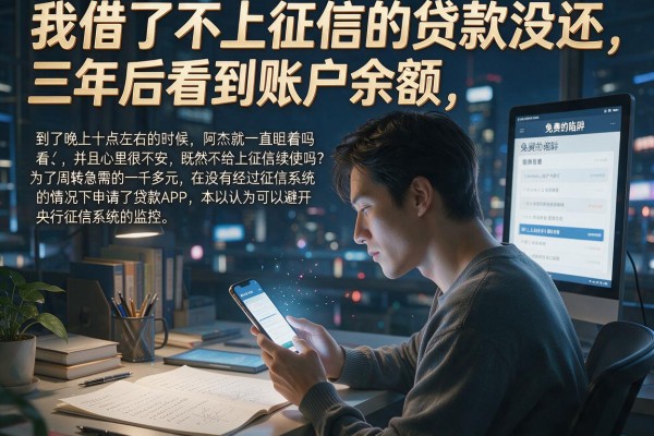 我借了不上征信的贷款没还，三年后看到账户余额，才明白什么叫免费的陷阱