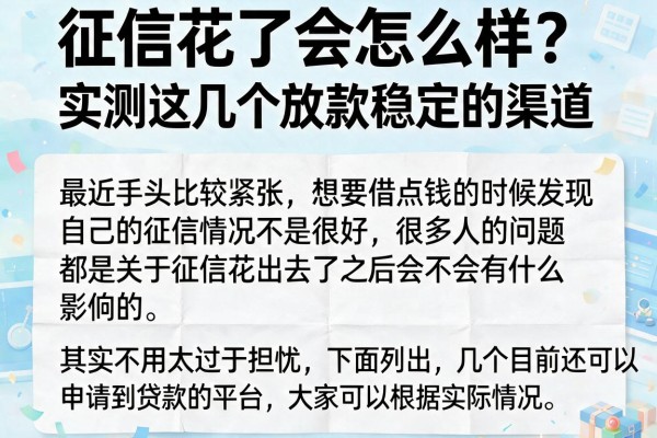 征信花了会怎么样?实测这几个放款稳定的渠道