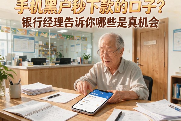手机黑户秒下款的口子？银行经理告诉你哪些是真机会