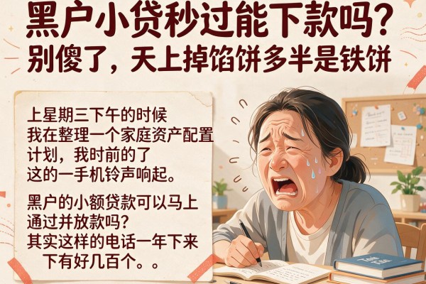 黑户小贷秒过能下款吗？别傻了，天上掉馅饼多半是铁饼