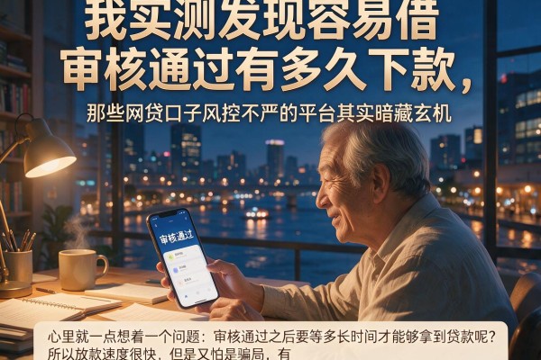 我实测发现容易借审核通过有多久下款，那些网贷口子风控不严的平台其实暗藏玄机