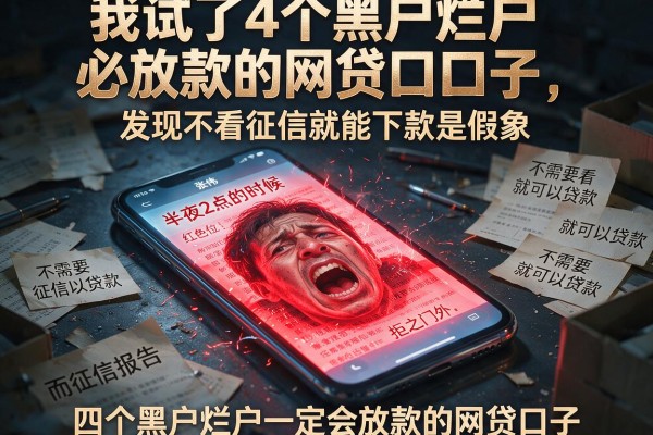 我试了4个黑户烂户必放款的网贷口子，发现不看征信就能下款是假象