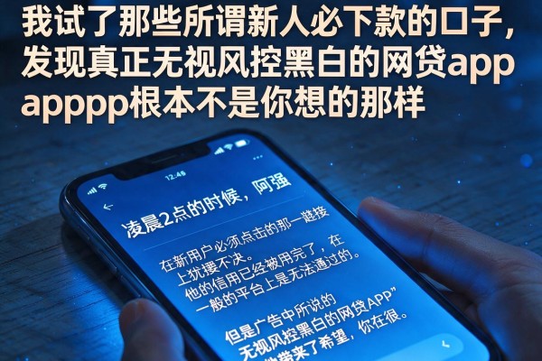 我试了那些所谓新人必下款的口子，发现真正无视风控黑白的网贷app根本不是你想的那样
