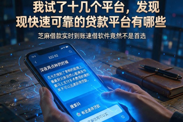 我试了十几个平台，发现快速可靠的贷款平台有哪些，芝麻借款实时到账速借软件竟然不是首选