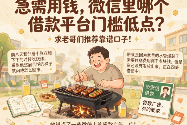 急需用钱,微信里哪个借款平台门槛低点?求老哥们推荐靠谱口子!