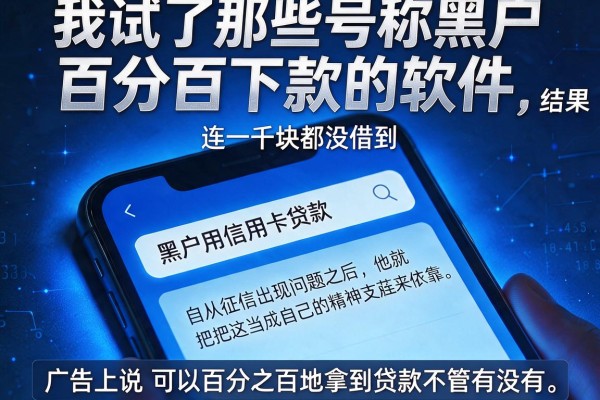 我试了那些号称黑户百分百下款的软件，结果连一千块都没借到