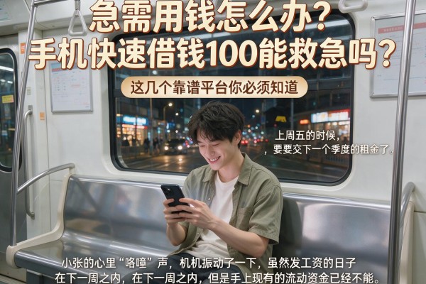 急需用钱怎么办?手机快速借钱100能救急吗?这几个靠谱平台你必须知道