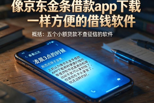 像京东金条借款app下载一样方便的借钱软件，概括五个小额贷款不查征信的软件