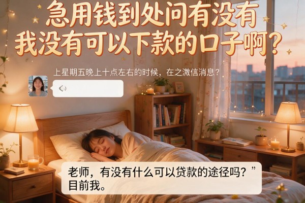急用钱到处问有没有可以下款的口子啊？先看完这篇再动手