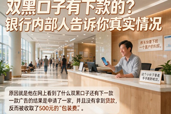 双黑口子有下款的？银行内部人告诉你真实情况