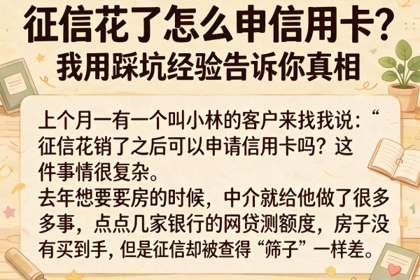 征信花了怎么申信用卡？我用踩坑经验告诉你真相