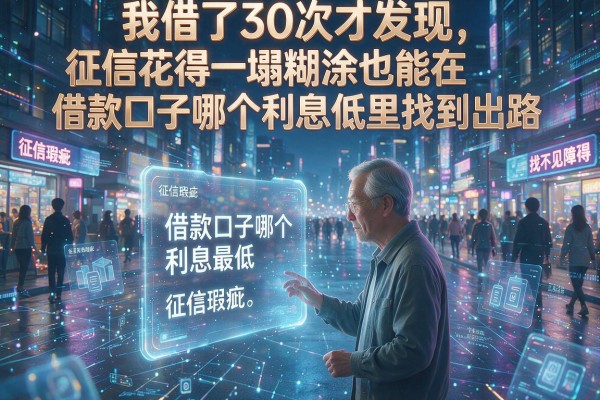 我借了30次才发现，征信花得一塌糊涂也能在借款口子哪个利息低里找到出路