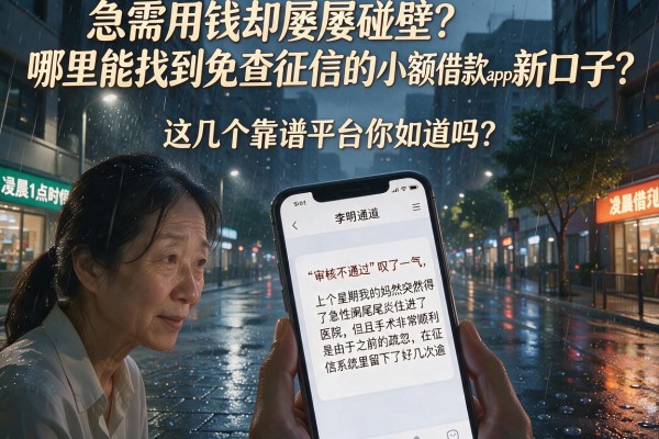 急需用钱却屡屡碰壁？哪里能找到免查征信的小额借款app新口子？这几个靠谱平台你知道吗？