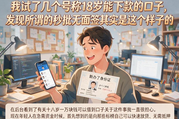 我试了几个号称18岁能下款的口子，发现所谓的秒批无面签其实是这个样子的