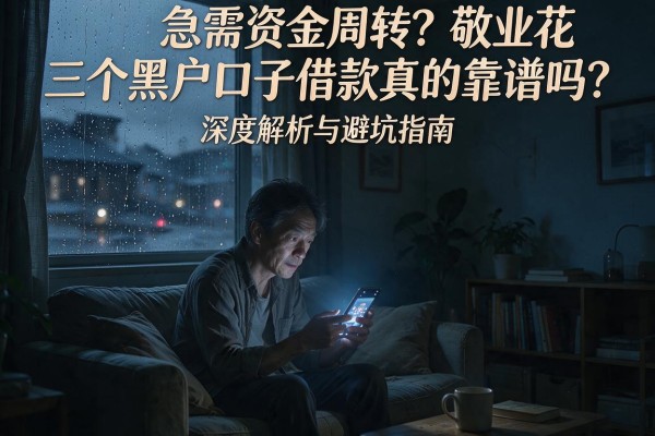 急需资金周转？敬业花三个黑户口子借款真的靠谱吗？深度解析与避坑指南