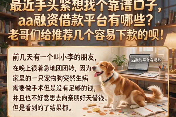 最近手头紧想找个靠谱口子，aa融资借款平台有哪些？老哥们给推荐几个容易下款的呗！