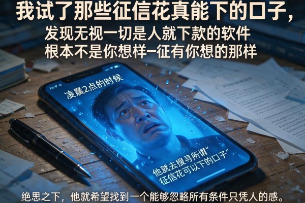 我试了那些征信花真能下的口子，发现无视一切是人就下款的软件根本不是你想的那样