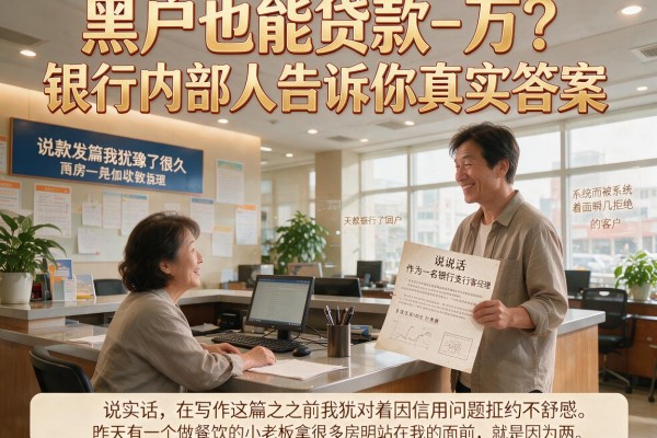 黑户也能贷款-万？银行内部人告诉你真实答案