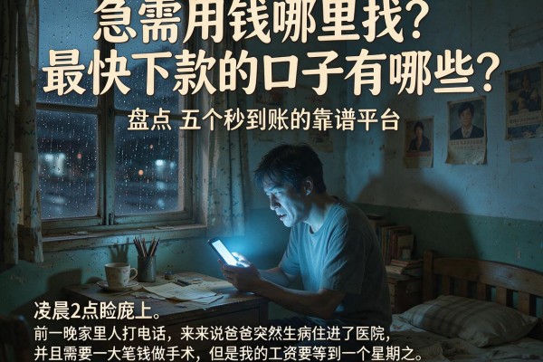 急需用钱哪里找？最快下款的口子有哪些？盘点五个秒到账的靠谱平台