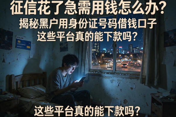 征信花了急需用钱怎么办？揭秘黑户用身份证号码借钱口子，这些平台真的能下款吗？