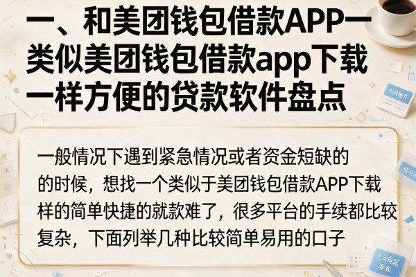 类似美团钱包借款app下载一样方便的贷款软件盘点
