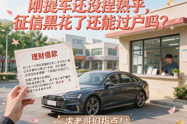 刚提车还没捂热乎，征信黑花了还能过户吗？求老哥们指点！