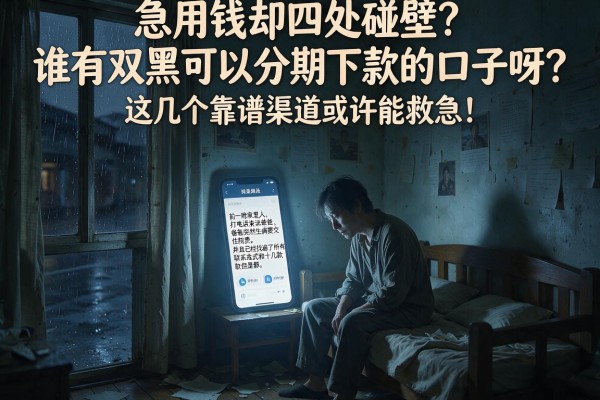 急用钱却四处碰壁？谁有双黑可以分期下款的口子呀？这几个靠谱渠道或许能救急！