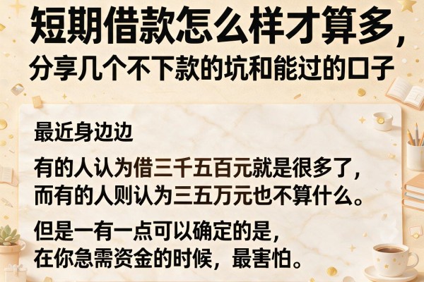 短期借款怎么样才算多，分享几个不下款的坑和能过的口子
