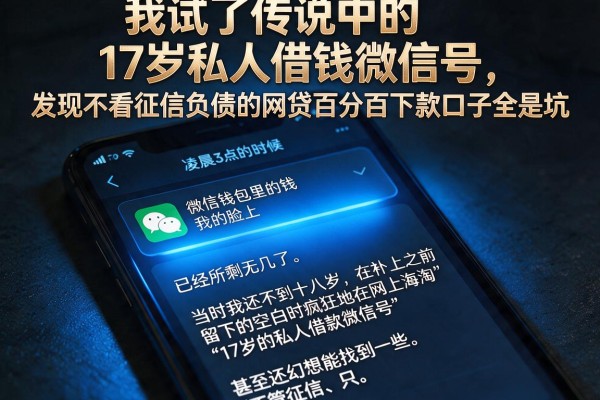 我试了传说中的17岁私人借钱微信号，发现不看征信负债的网贷百分百下款口子全是坑