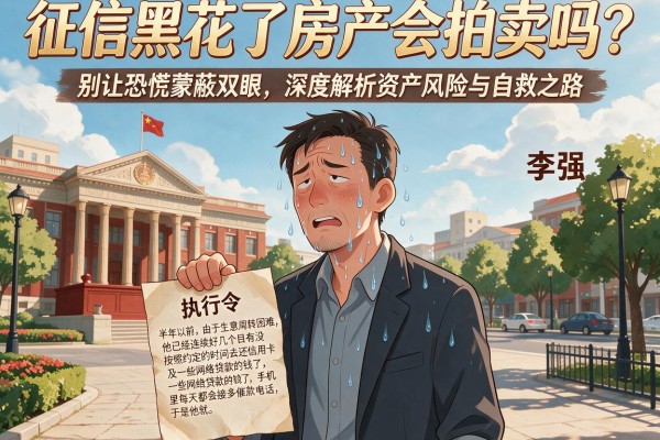 征信黑花了房产会拍卖吗？别让恐慌蒙蔽双眼，深度解析资产风险与自救之路
