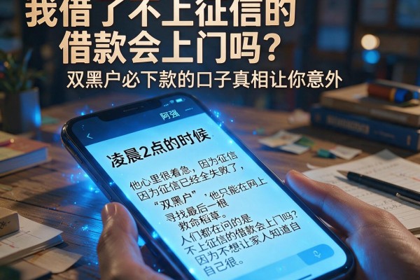 我借了不上征信的借款会上门吗？双黑户必下款的口子真相让你意外
