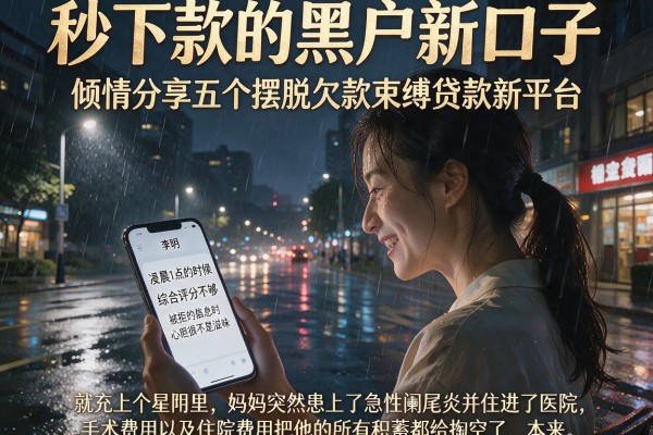 秒下款的黑户新口子,倾情分享五个摆脱欠款束缚贷款新平台