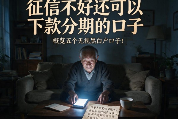 征信不好还可以下款分期的口子，概览五个无视黑白户口子
