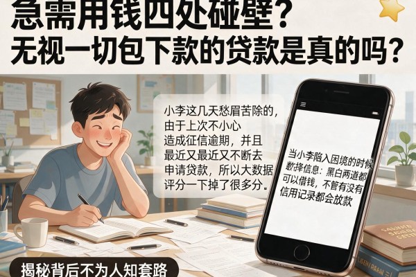 急需用钱四处碰壁？无视一切包下款的贷款是真的吗？揭秘背后不为人知的套路