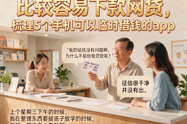 比较容易下款网贷，梳理5个手机可以临时借钱的app