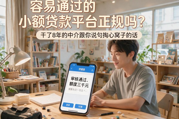 容易通过的小额贷款平台正规吗？干了8年的中介跟你说句掏心窝子的话