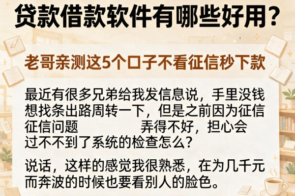 贷款借款软件有哪些好用？老哥亲测这5个口子不看征信秒下款