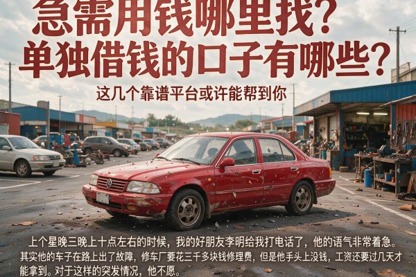 急需用钱哪里找？单独借钱的口子有哪些？这几个靠谱平台或许能帮到你