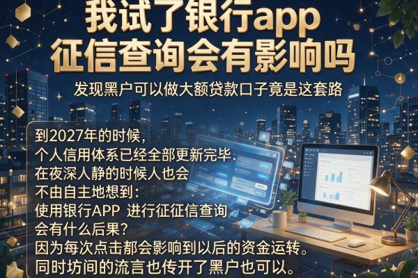 我试了银行app征信查询会有影响吗,发现黑户可以做大额贷款口子竟是这套路
