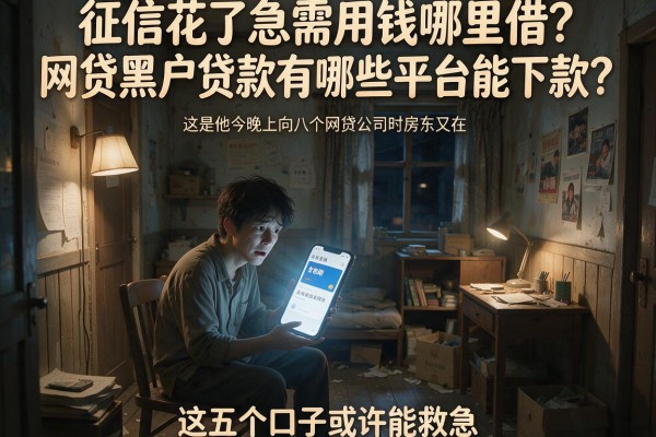 征信花了急需用钱哪里借？网贷黑户贷款有哪些平台能下款？这五个口子或许能救急