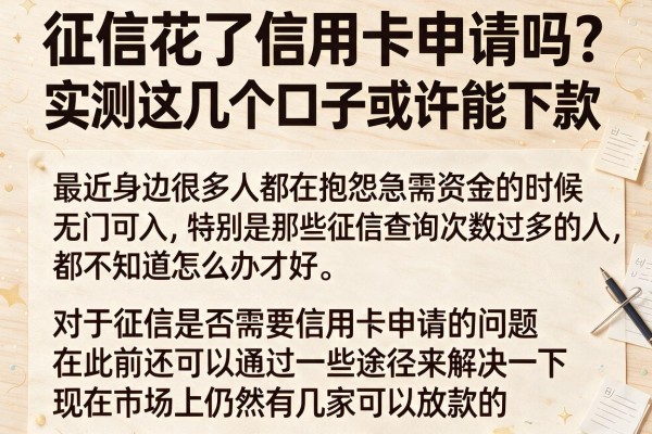 征信花了信用卡申请吗？实测这几个口子或许能下款